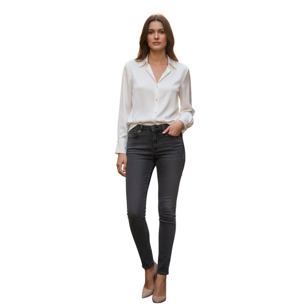 PAIGE NWT Verdugo Ankle Skinny Jeans 26x29 Black Shadow High Rise USA Made $278